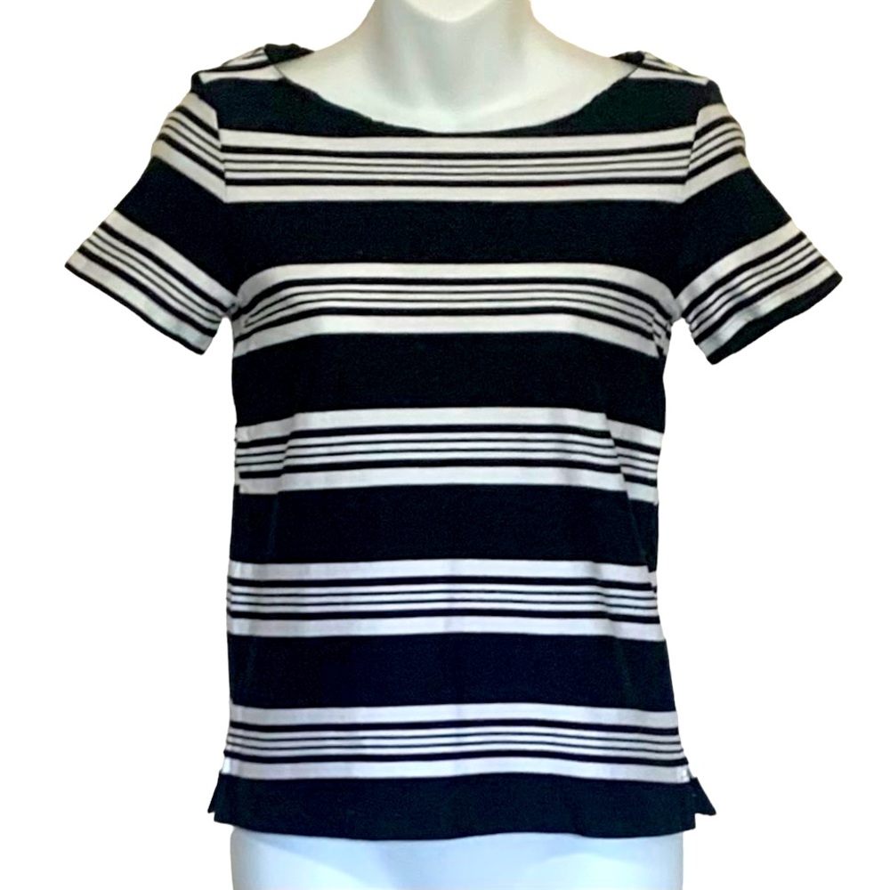 MaxMara Striped Short Sleeve Top Size Small
